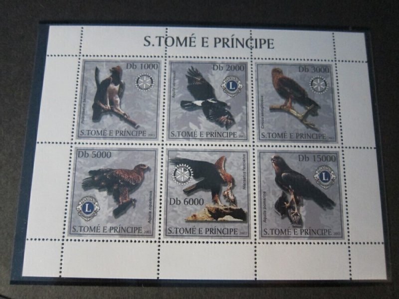 St. Thomas & Prince Islands 2003 Sc 1516 Bird set MNH
