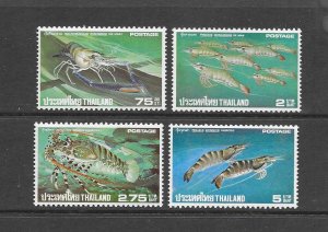 FISH - THAILAND #780-83  SHRIMP  MNH