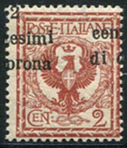 Trento and Trieste - Floreale Cent. 2 overprint at the top right