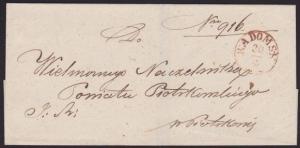 POLAND c1860 folded wrapper ex RADOMSK......................................1564