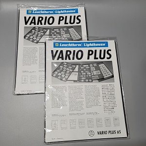 Lighthouse Vario Plus Stamp Pages 6 Rows Lot Of 2 Packs Black Double Side 6S