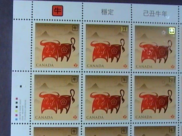 CANADA # 2296--MINT/NH--SHEET OF 25--CHINESE LUNAR NEW YEAR OF THE OX--2009