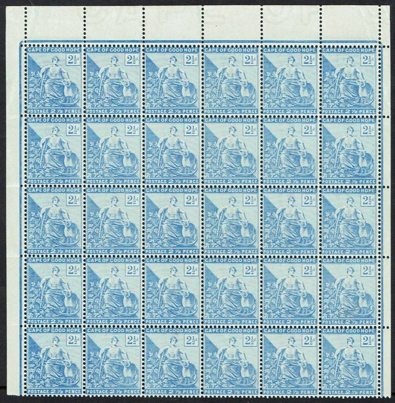 CAPE OF GOOD HOPE 1893 HOPE SEATED 21/2D MNH ** BLOCK 