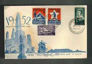 1952 Van Riebeck South Africa First Day Cover 300th Anniversary Stamp Exhibition
