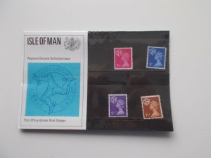 1971 Isle of Man Machins 2.5p to 7.5p Original Cellophane Presentation Pack no30