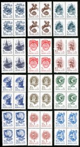 Russia Stamps # 5723-34 MNH XF Blocks Of 4