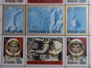 ​GUINEA 1965-SC#387a AMERICAN & RUSSIAN ACHIEVEMENT IN SPACE- MNH SHEET VF