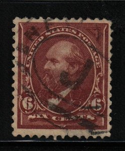 1894 Sc 256 6c violet brown used single FVF CV $27.50