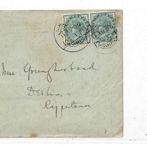 EE222 1900 India SIR FRANCIS YOUNGHUSBAND Hand-written Cover TIBET EXPLORER