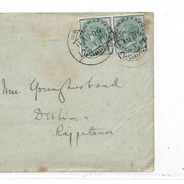 EE222 1900 India SIR FRANCIS YOUNGHUSBAND Hand-written Cover TIBET EXPLORER