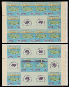 COCOS (KEELING) ISLANDS 1990 Christmas $3 & $4 booklets. MNH **.