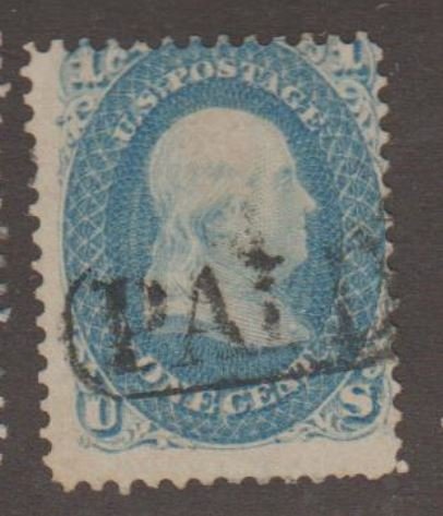 U.S. Scott #63 Franklin Stamp - Used Single - PAID Cancel