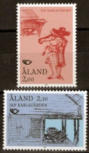 ZAYIX Finland Aland Islands 73-74 MNH Artwork Jan Karisgarden Boats 032323SM152
