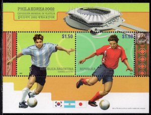 072 - Argentina 2002 - Football - MNH Souvenir Sheet