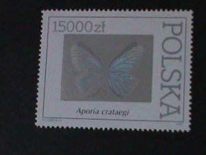 POLAND-RARE HOLOGRAM BEAUTIFUL LOVE;LY BUTTERFLY-MNH VERY FINE--HARD TO FIND