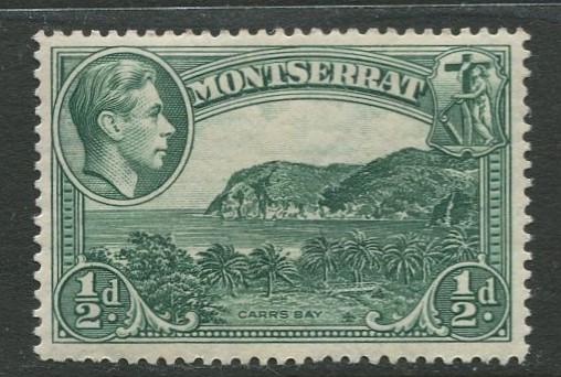 Montserrat - Scott 92 - KGVI Definitives - 1941 - MVLH -Single 1/2d Stamp