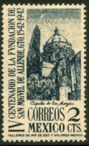 MEXICO 781, 2¢ San Miguel de Allende 400th Anniv Unused NO GUM. VF.