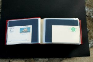 US Postal Card Collection MINT Large Lot of 150 MNH Cards in Vintage Album