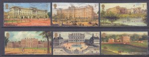 GB Great Britain 3279-84 SG 3589-94 Used 2014 Rooms in Buckingham Palace Set ...