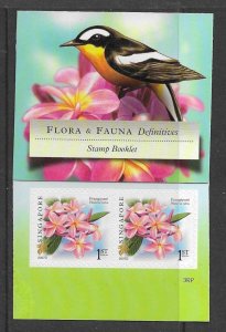 SINGAPORE SGSB58 2007 FLORA & FAUNA 3RP  INPRINT BOOKLET MNH