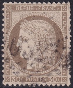 France 1872 Sc 62 used GC cancel