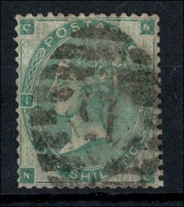 GB 1862 1s green sg90 vgu firm numeral cat £300