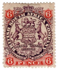 (I.B) Rhodesia/British Central Africa Revenue : Duty Stamp 6d