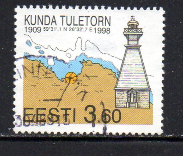 Estonia Sc 338 1998 Kunda Lighthouse stamp used