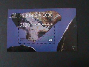 ​INDONESIA-2000-SC#1881-MILLENNIUM 2000- PERTRIFIED WOOD MNH S/S VERY FINE