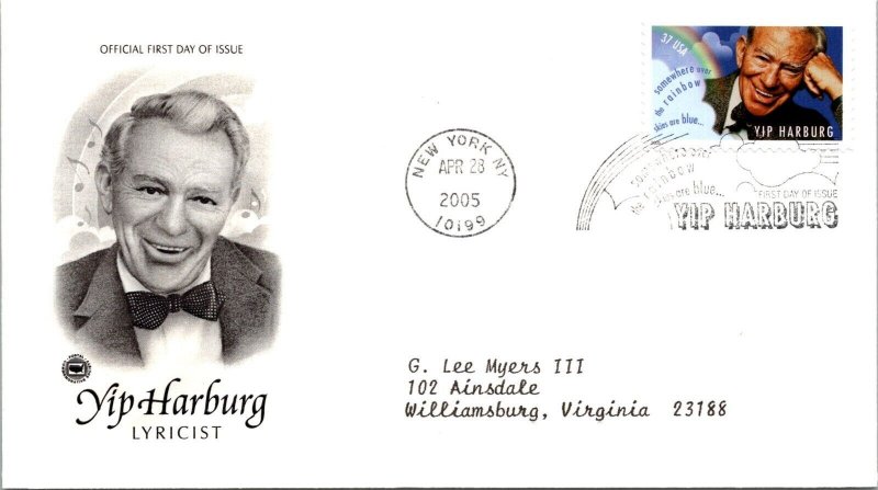 FDC 2005 SC #3905 Yip Harburg - New York, Ny - Single - J2910