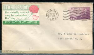 737 Mothers of America - Whistler Label Cachet FDC