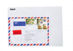 KENYA Cover Eldoret 1990 FLOWERS Air Mail MIVA MISSIONARY {samwells}CA163