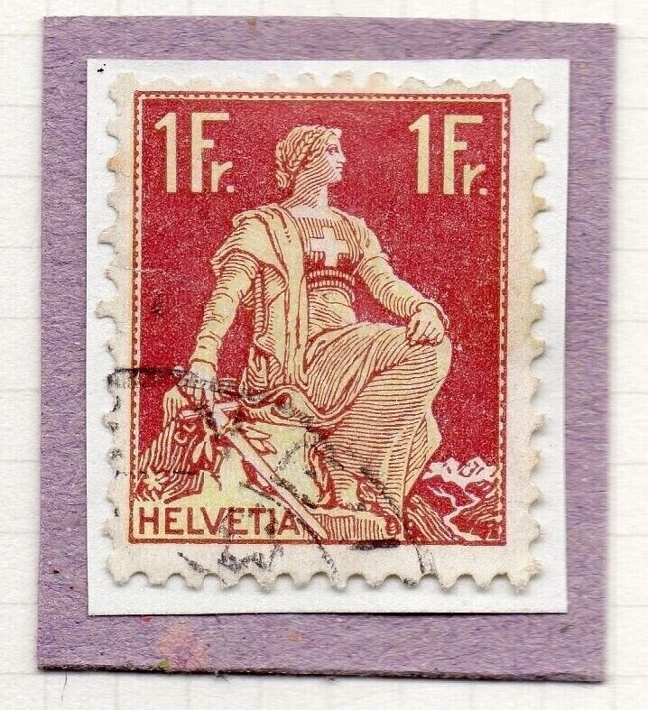 Switzerland 1933 SHADES Early Issue Fine Used 1F. NW-210682