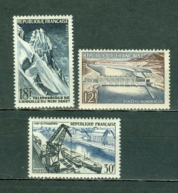 FRANCE 1956 LANDSCAPES  #807-809 SET MNH...$12.65