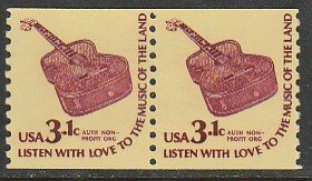 U.S. 1613, 3.1¢ GUITAR COIL PAIR, MINT, NH. VF. (475)