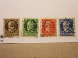 German States BAVARIA Dienstmarken Michel 12-15 USED Lot11 Cat €149.50