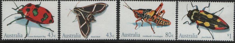 AUSTRALIA 1211-14 MNH F/VF SET OF 4 INSECTS