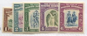 North Borneo 1939 1 cent to 6 cents mint o.g.