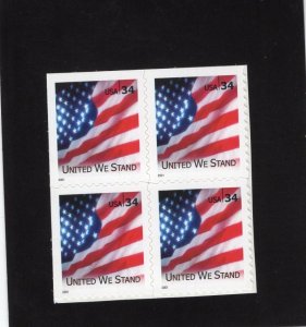 3549a Flag, MNH booklet blk/4