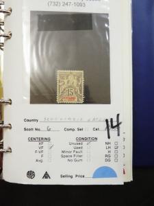 EDW1949SELL : FRENCH COLONIES Interesting Mint & Used collection Catalog $3,265.