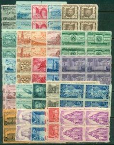 25 DIFFERENT SPECIFIC 3-CENT BLOCKS OF 4, MINT, OG, NH, GREAT PRICE! (29)