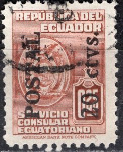 Ecuador 1949: Sc. # 532; Used Single Stamp
