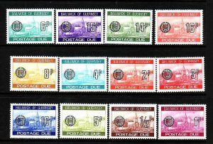 Guernsey-Sc#J18-J29- id6-unused NH set-postage dues-1977-80-