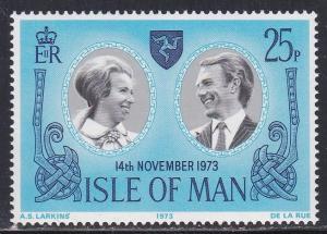 Isle of Man # 35, Princess Anne Wedding, Mint NH 1/2 Cat.