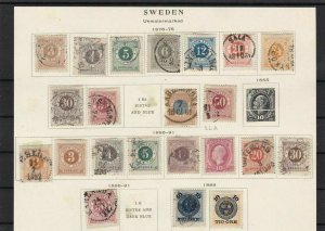 sweden 1876-89 mounted mint+ used stamps cat £350  ref 7265