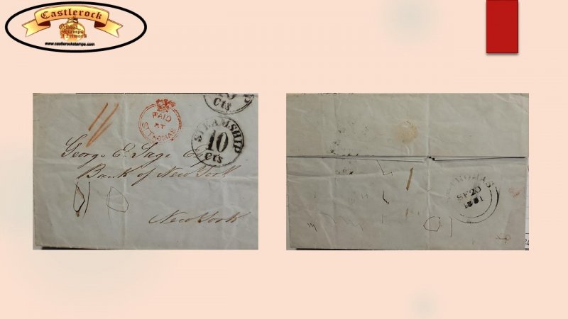 GO) SAINT  THOMAS, BRITISH POST OFFICE ABROAD, PREPHILATELIC, PRESTAMP, STEAMSHI