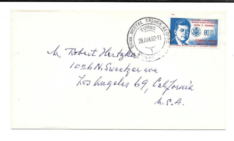 Just Fun Cover Mexico #C262 FDC John F Kennedy.  (my3208)