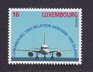 Luxembourg   #936  MNH 1995  Iceland air route  plane