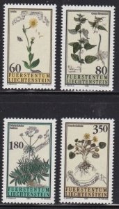 Album Treasures Liechtenstein Scott #1056-59 Plants Mint Condition NH-