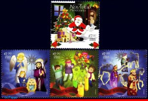 2702-2703 MEXICO 2010 CHRISTMAS, RELIGION, ANGELS, CAMELS, SANTA CLAUS, SET MNH